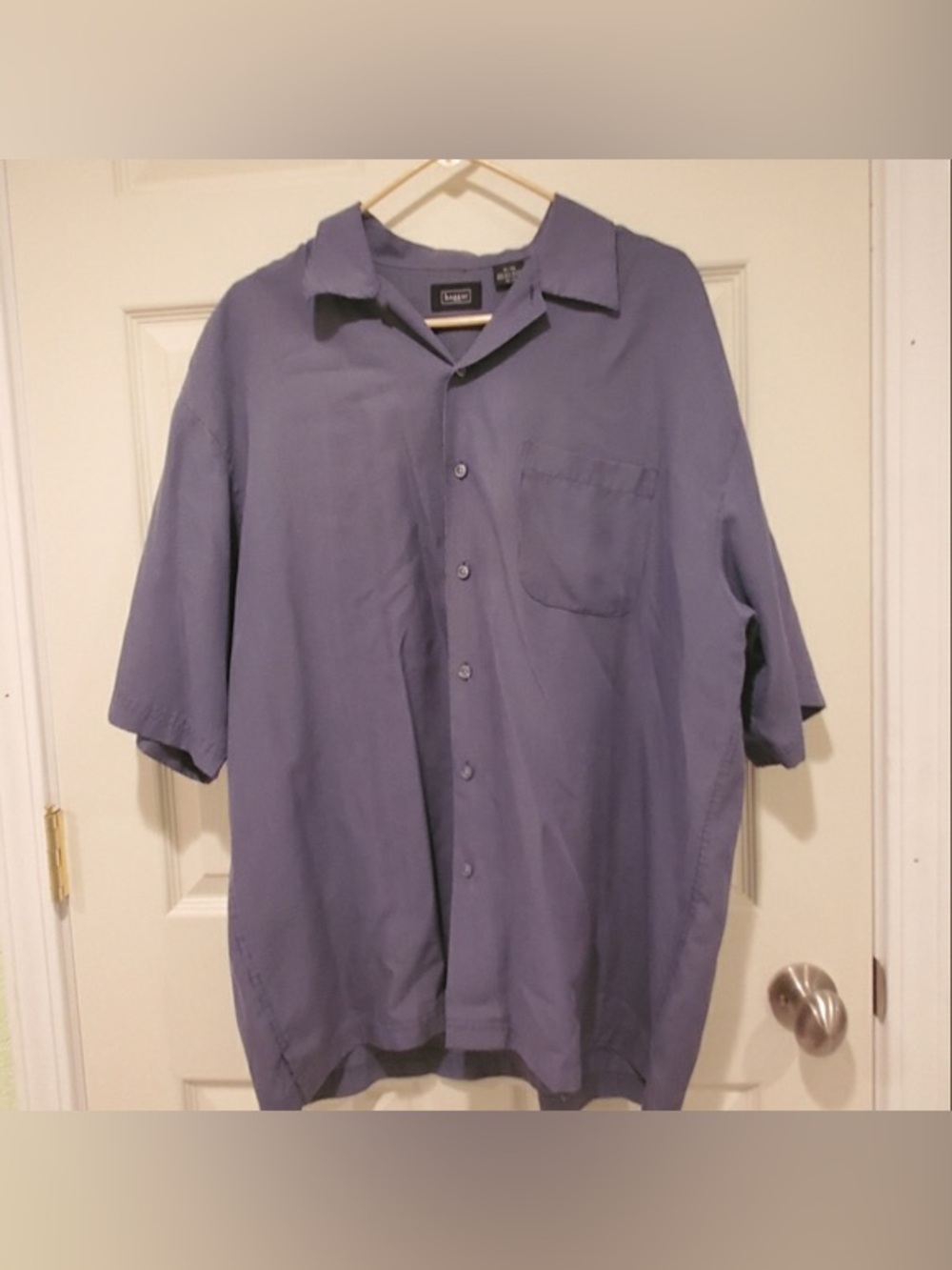 ⭐️Easygoing Short-Sleeve Button-Down Shirt in Periwinkle Blue